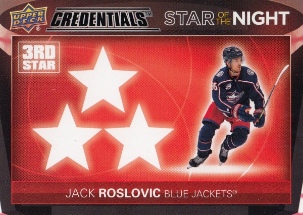 insert karta JACK ROSLOVIC 21-22 Credentials 3rd Star of the Night číslo 3S-5